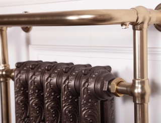 Wilsford Heated Towel Rail Brushed Brass